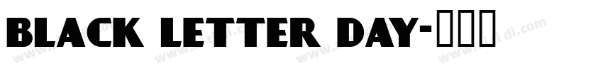 black letter day字体转换